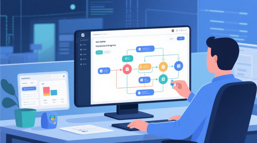 如何通过可视化流程引擎配置业务流程？