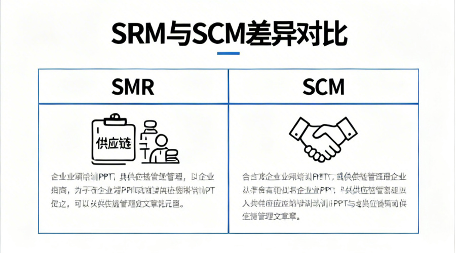 SRM与SCM的区别是什么？一张表格告诉你差异