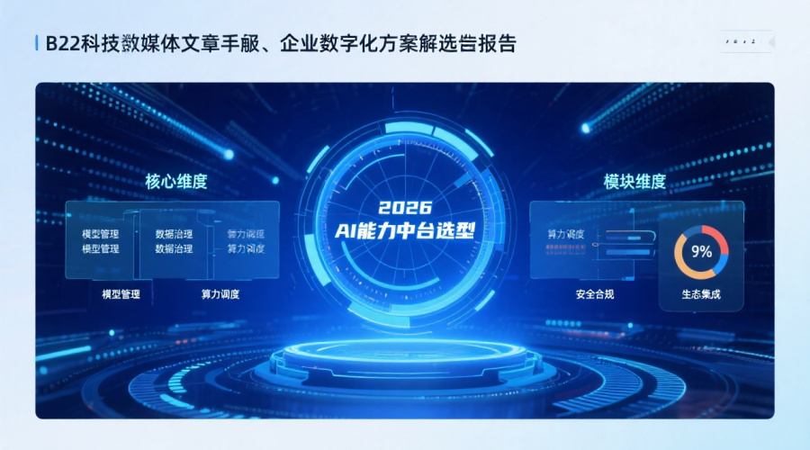 2026年企业AI能力中台方案选型完全指南：五大核心维度对比