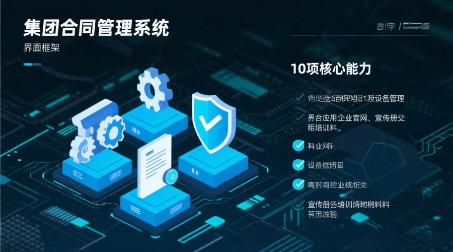 集团合同管理系统核心功能清单：设备管理行业企业必选的10项能力