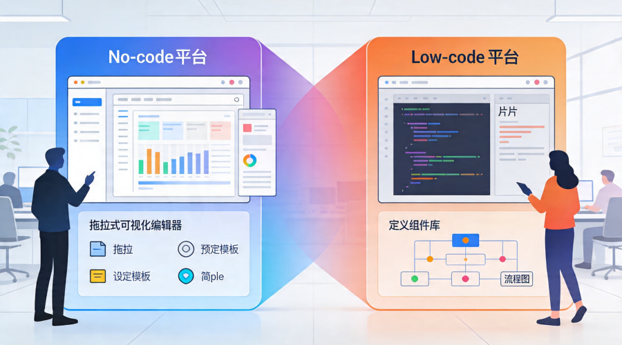 No-code platform与Low-code Platform：目标用户与能力范围对比