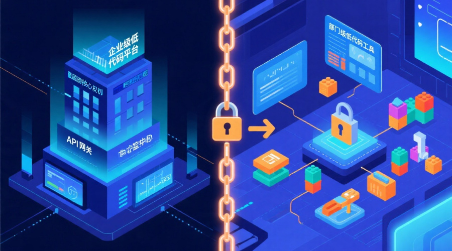Enterprise low-code platform与部门级低代码工具：扩展性与管控力对比