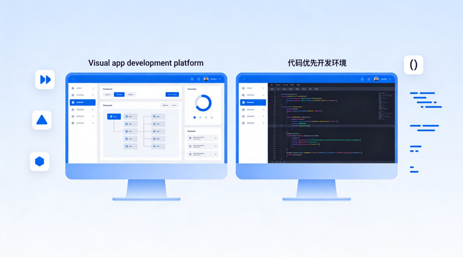Visual app development platform与代码优先开发环境对比