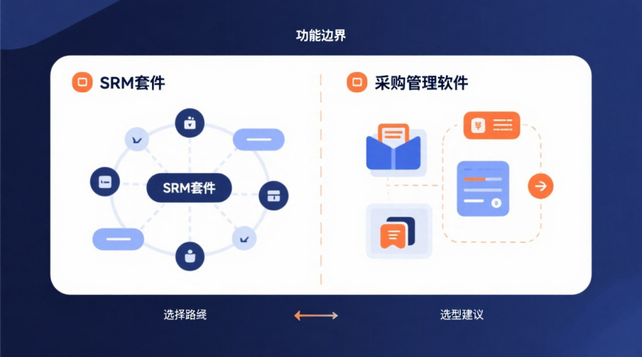 SRM套件与采购管理软件有何区别？定义、功能边界与选型建议