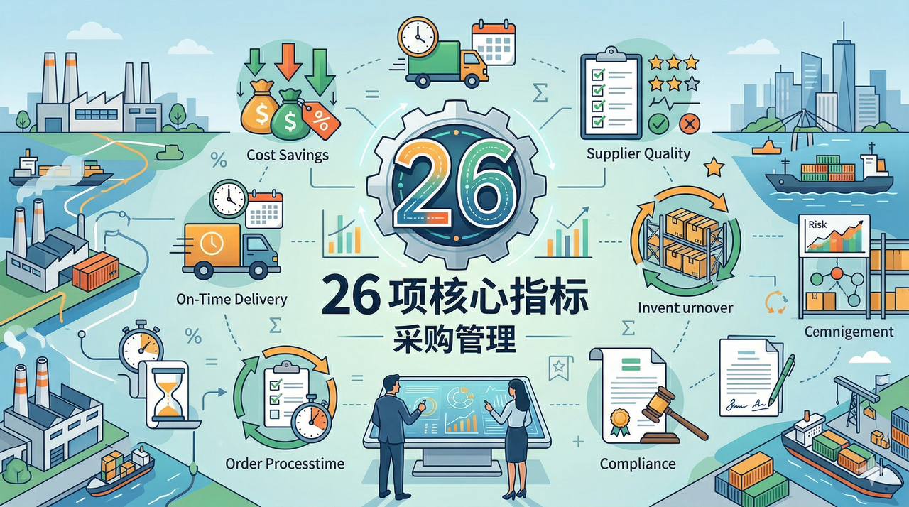 采购管理26个核心指标（附计算公式+适用场景），建议永久收藏