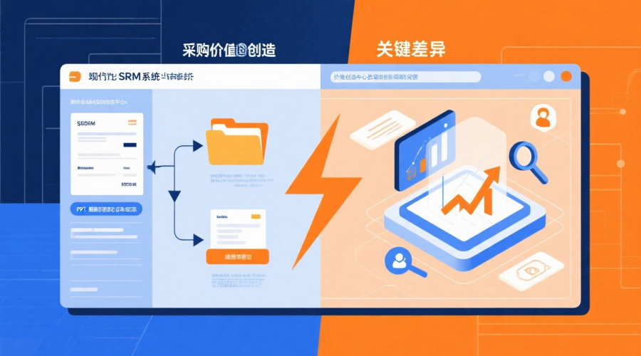 采购价值创造中心与传统SRM系统的关键差异对比
