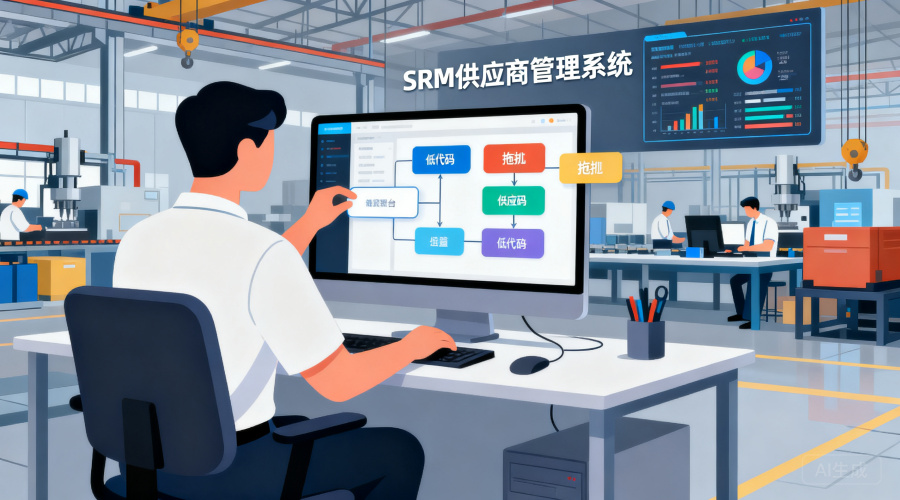 制造业不想被IT卡脖子？低代码SRM系统怎么选业务自己也能上手