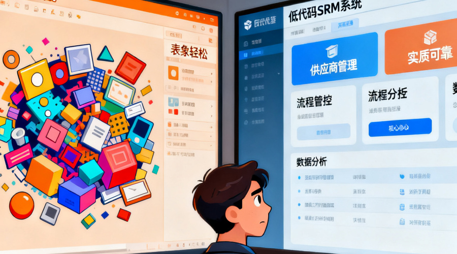 低代码SRM系统怎么选？别再被&ldquo;拖拽生成&rdquo;忽悠了