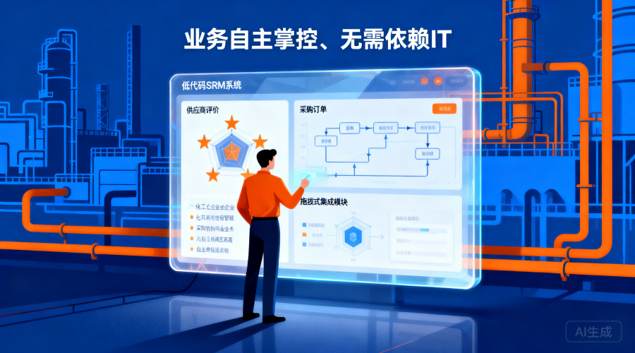化工行业不想被IT卡脖子？低代码SRM系统怎么选业务自己也能上手