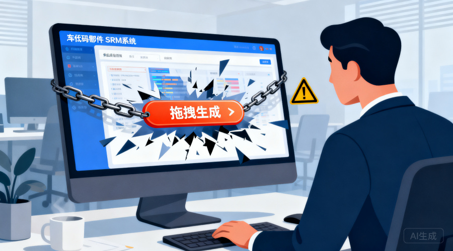汽车零部件低代码SRM系统怎么选？别再被&ldquo;拖拽生成&rdquo;忽悠了