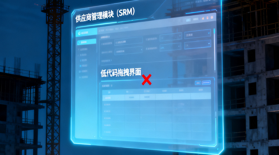 建筑行业低代码SRM系统怎么选？别再被&ldquo;拖拽生成&rdquo;忽悠了