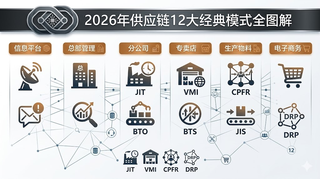 2026年供应链12大经典模式全图解：JIT、VMI、BTO、BTS、CPFR、JIS、DRP&hellip;