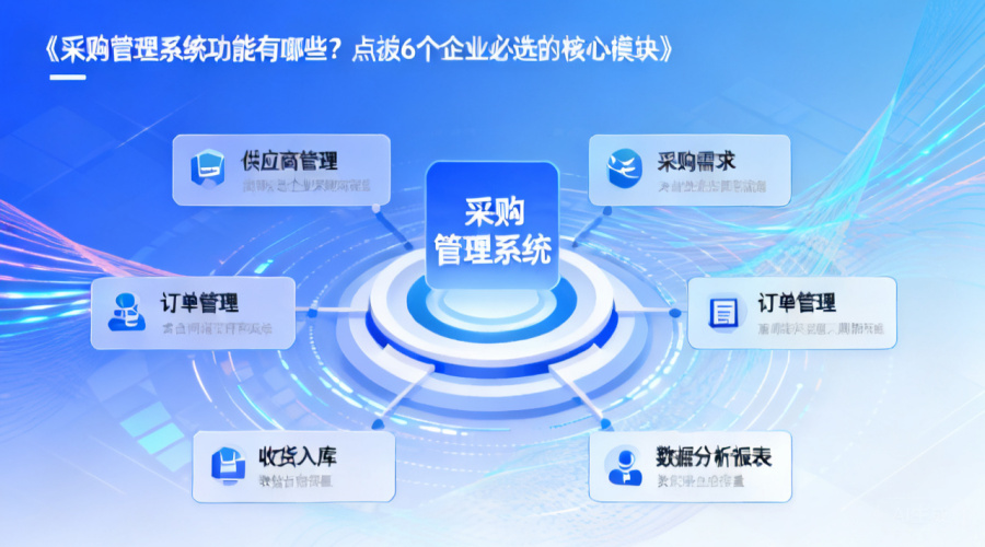 采购管理系统功能有哪些？盘点6个企业必选的核心模块