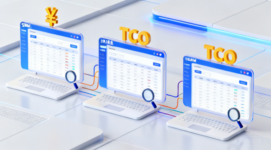 一文读懂：不同类型SRM系统的总体拥有成本（TCO）对比