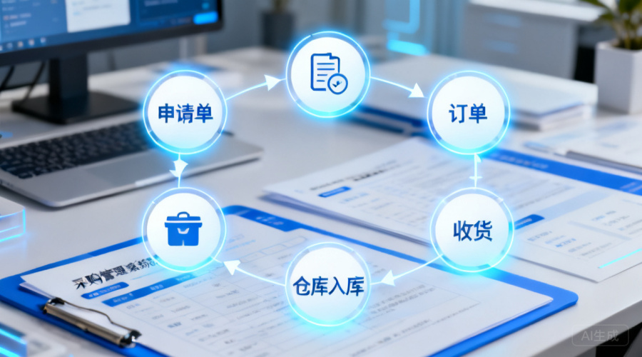 采购管理系统业务处理过程怎么走？从申请到入库的5个核心步骤