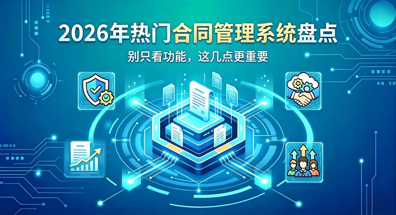 2026年热门合同管理系统盘点：别只看功能，这几点更重要