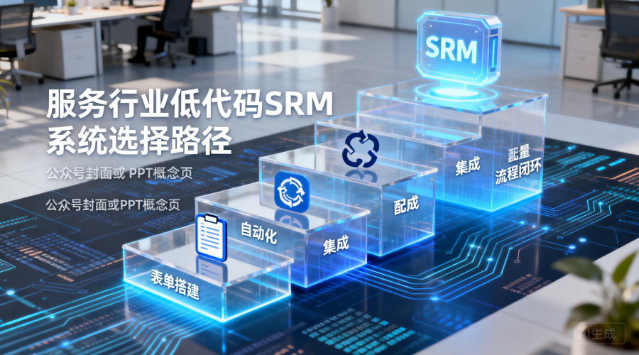 服务行业低代码SRM系统怎么选？从&ldquo;表单搭建&rdquo;到&ldquo;流程闭环&rdquo;的4个台阶