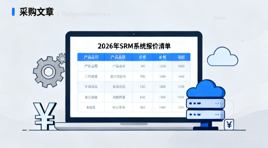 不同配置的SRM系统各多少钱？2026年报价清单与对比