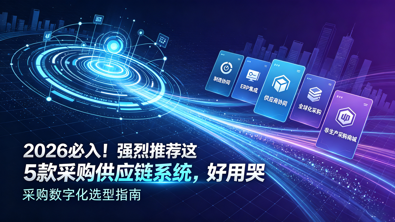 2026 必入！强烈推荐这 5 款采购供应链系统，值得收藏 